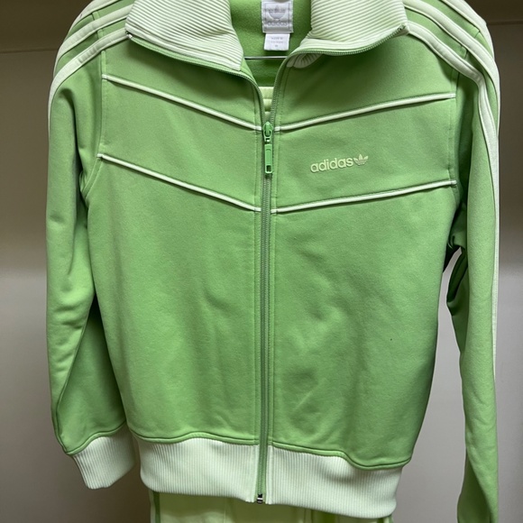 Vintage Adidas Lime Green Tracksuit Jacket & Pants - Picture 7 of 7